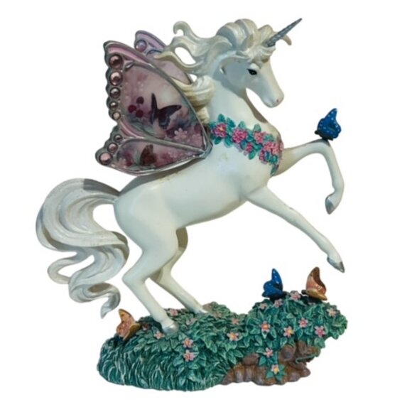 Unicorn Figurine Pegasus Hamilton Collection Flights Fancy Enchanted Wings gift